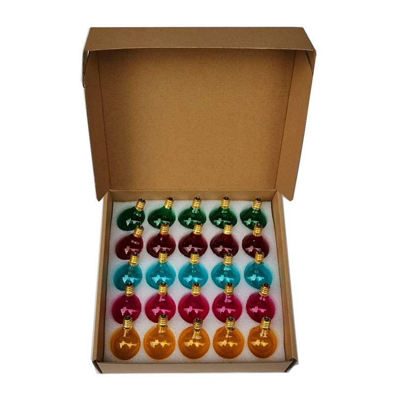 E12C7C9G40灯泡螺口灯串配件E12白炽灯泡户外灯串灯