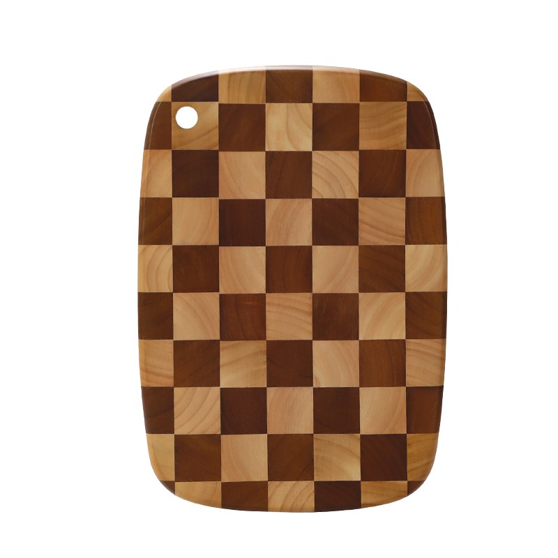 切菜板棋盘格家用砧板防霉切水果原木实木厨房案板