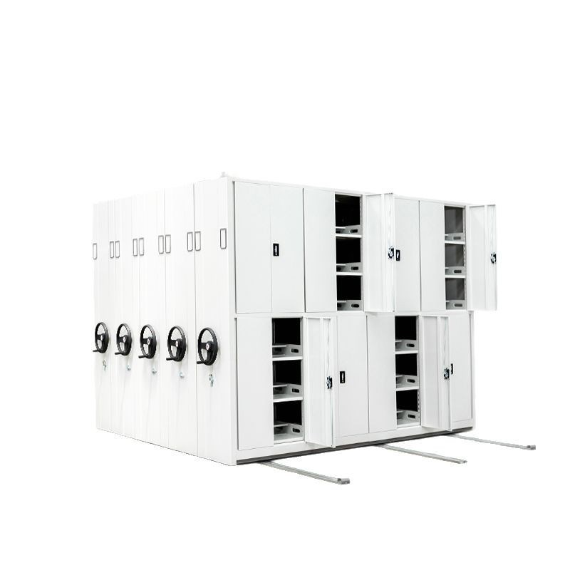 远大档案手摇式移动档案柜病历钢制档案架凭证密集柜档案室密集架