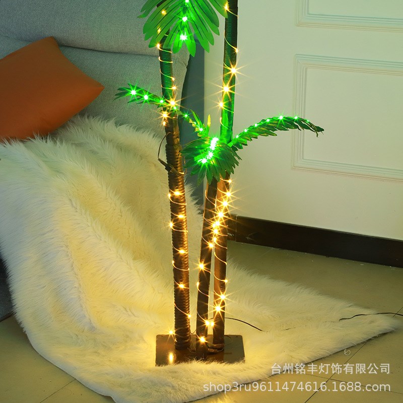 新款仿真棕榈树灯户外公园商场亮化椰树灯露台庭院景观装饰灯