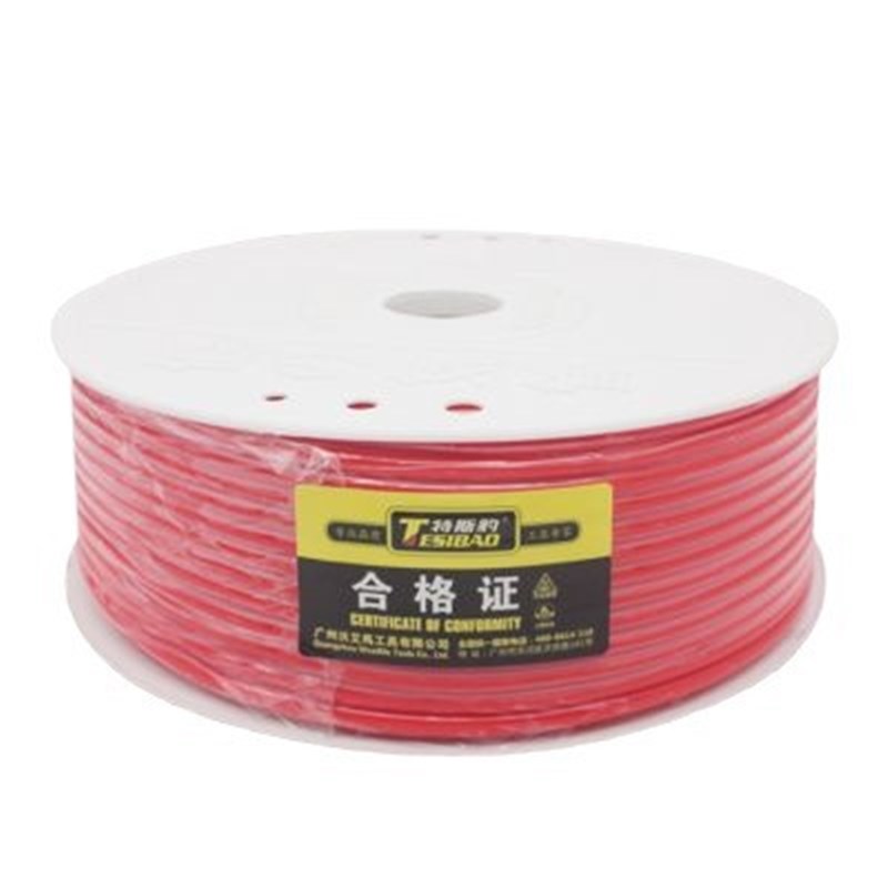 特斯豹气动PU气管8*5/6*4/10*6.5/12*8气泵空压机透明软管透明/红