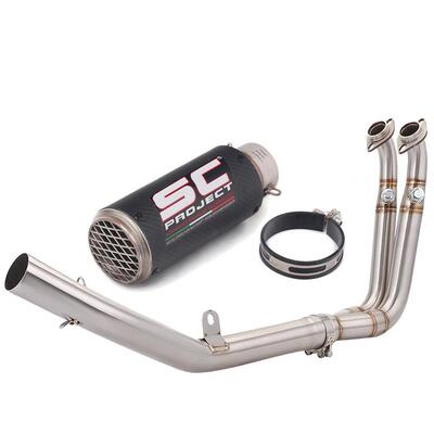 摩托车不锈钢排气管前段中段碳纤维尾段CFMOTO 450SR/450MT/NK