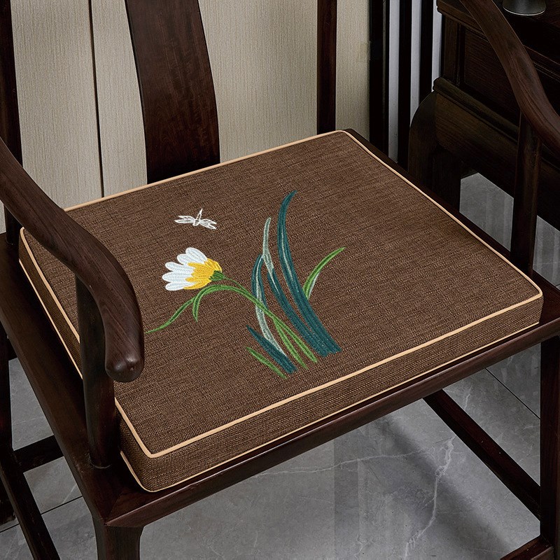 中式餐椅坐垫椅子垫板凳座椅垫加厚海绵屁垫实木圈椅茶椅垫子防滑
