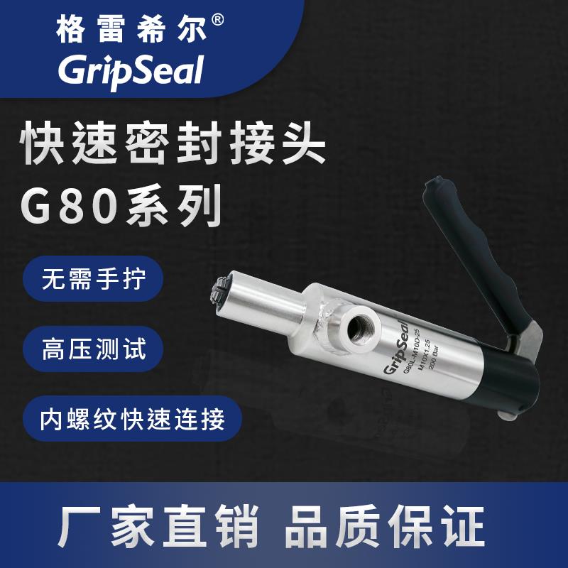 G80内螺纹快速密封接头内丝高压快插连接器气动气密测试封堵连通