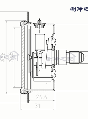 冷库制冷机组压力表耐震高低压油表空调表1.8 3.8MPVA冷干机冷媒