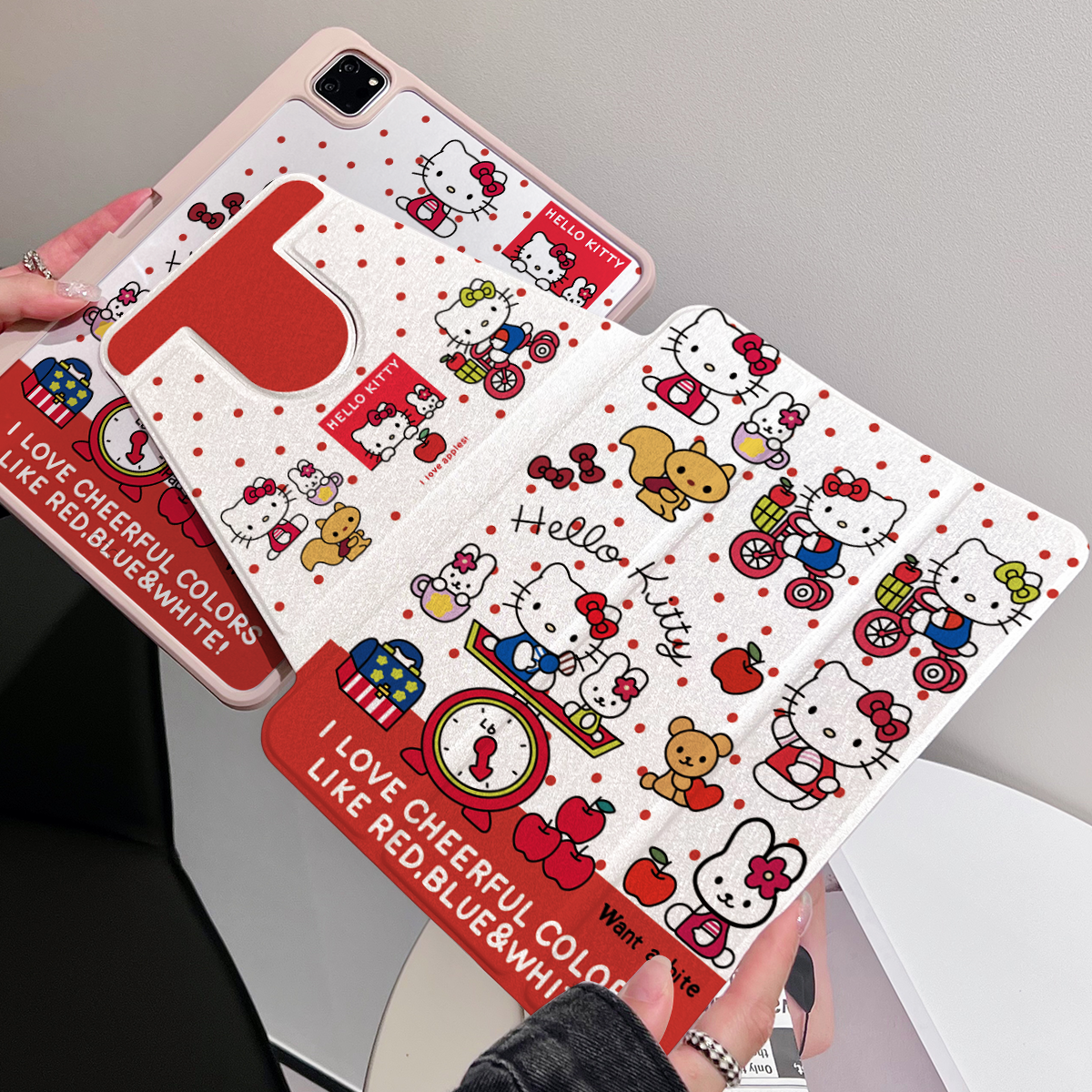 适用苹果ipad pro11保护套air平板带笔槽磁吸三折蚕丝纹全包翻盖式mini防弯防摔亚克力360度旋转iPad保护壳