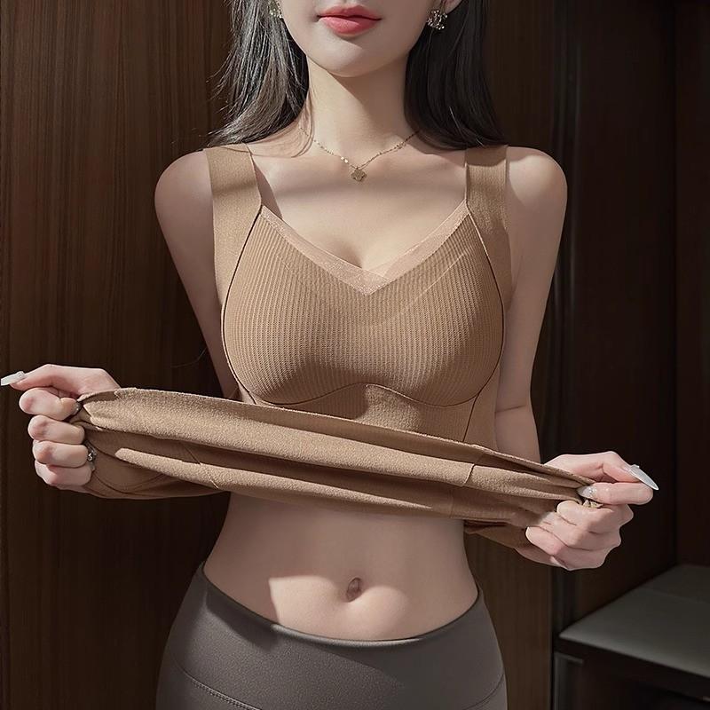 发热保暖背心内衣女带胸