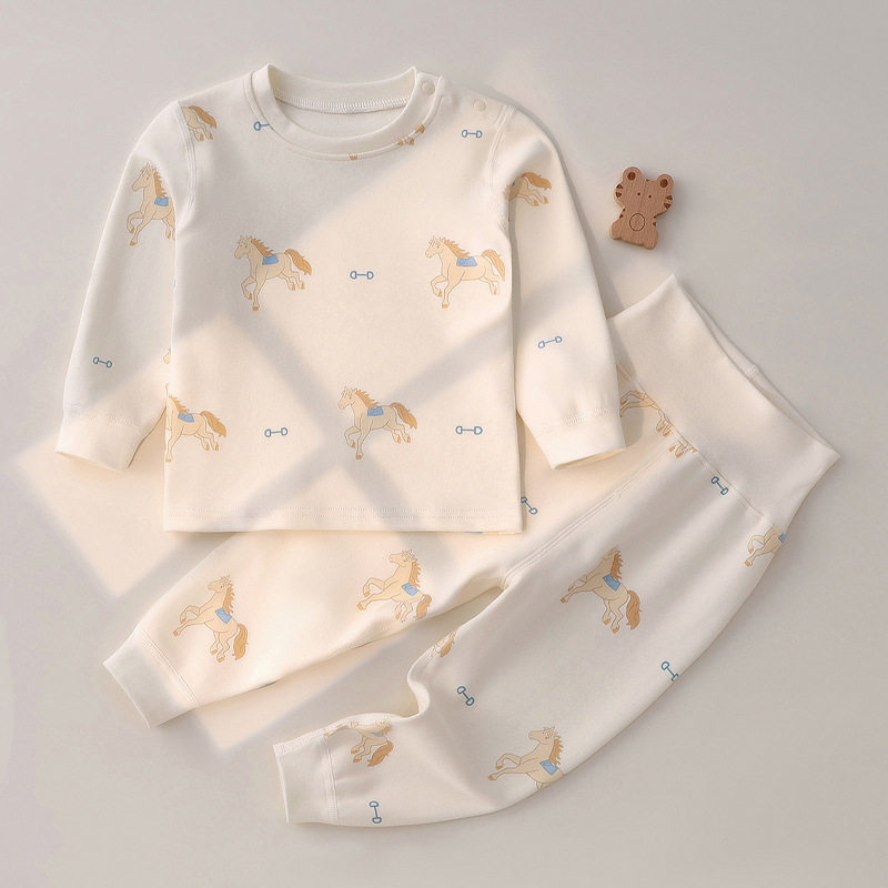 婴儿衣服秋装儿童女童内衣套装宝宝秋衣秋裤打底衫打底裤家居睡衣