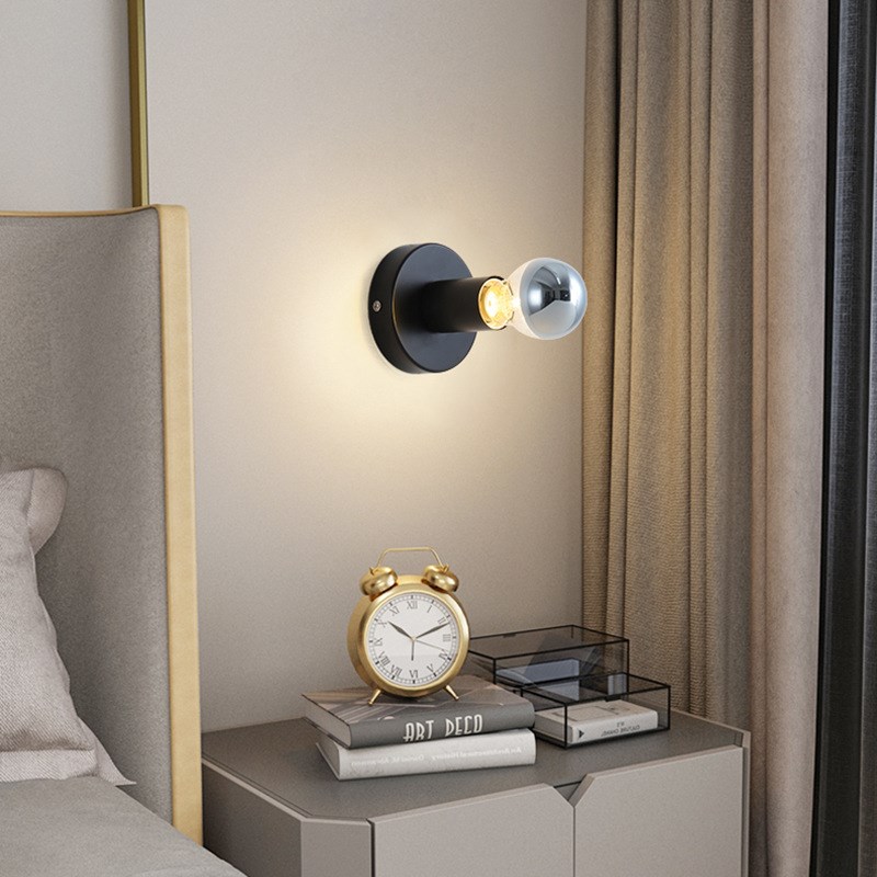 公社酒吧小壁灯 耐高温陶瓷灯E27大螺口灯座复古八角全瓷吸顶壁灯