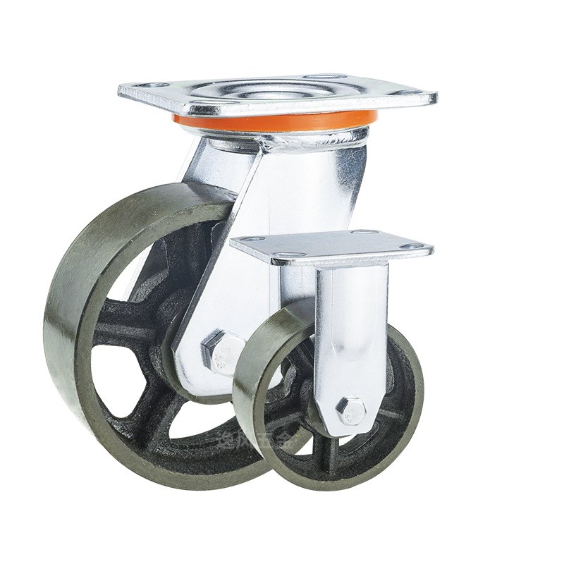 直供4寸5寸6寸8寸重型铸铁脚轮平板手推车万向轮子耐高温轱辘