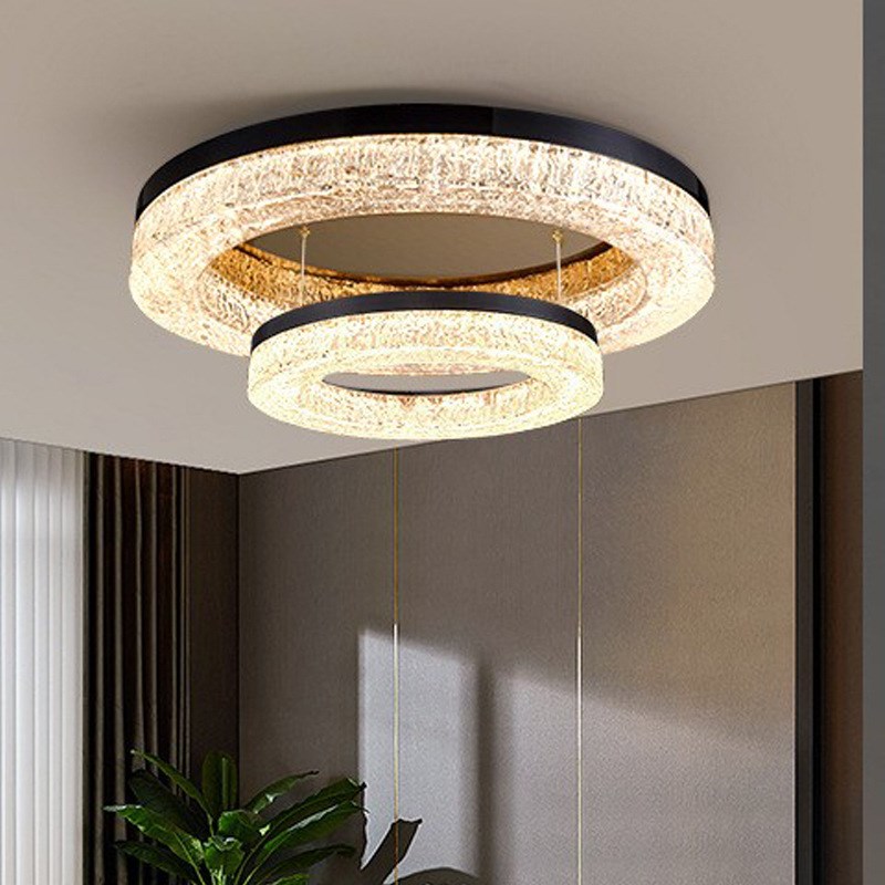 意式极简主卧室灯树脂吸顶灯设计师现代简约高端全铜轻奢客厅灯