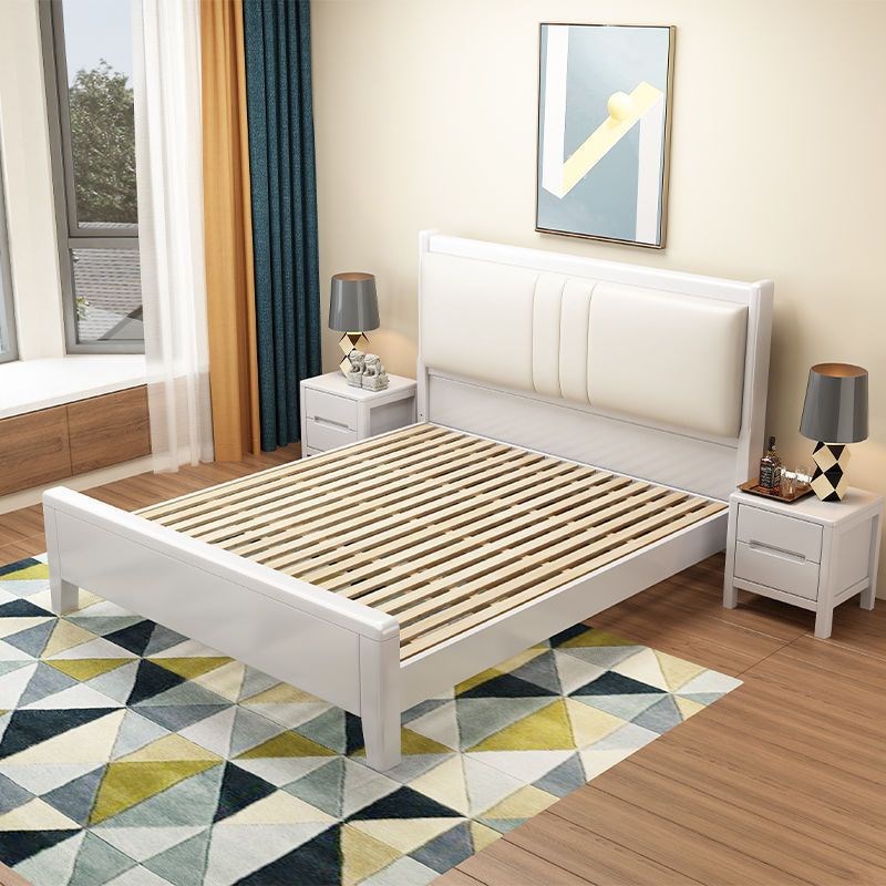 实木床1米现代简约儿童老人储物床1.2米软包床90cm宽小户型单人床