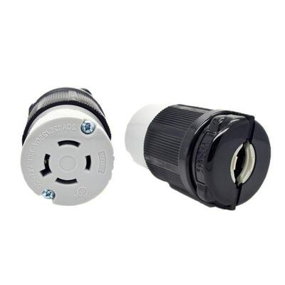 美规四孔母座20A250VLK-7431美国工业插座大电流连接器对插式母座