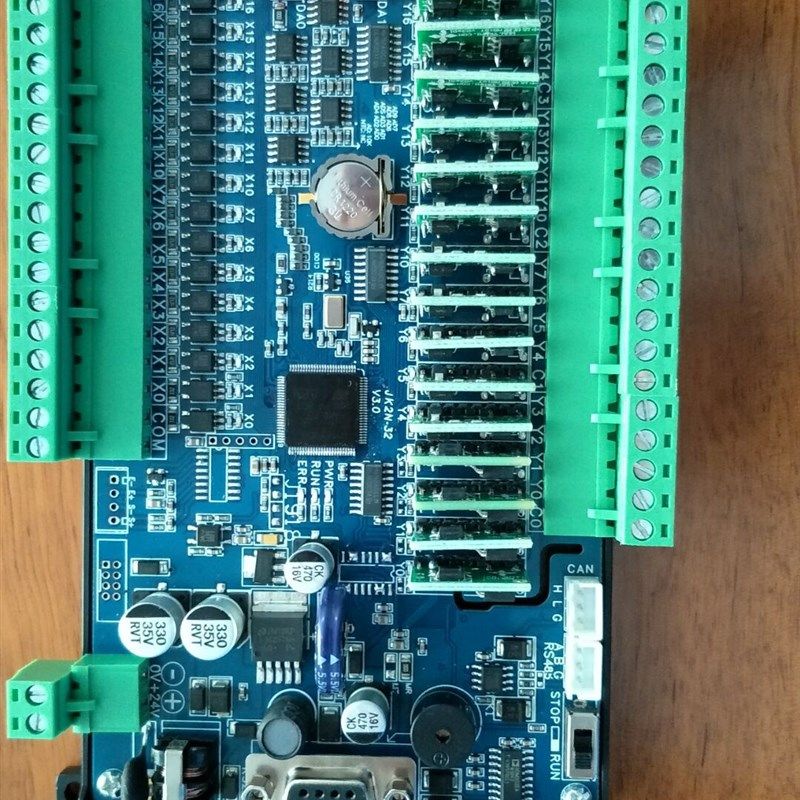 国产板式PLC FX2N-32MR MT 10AD-2DA PLC 工控板 485