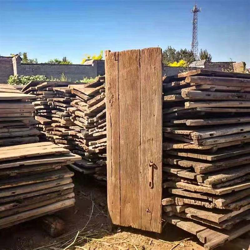 传统复古老榆木门板家具新中式老榆木茶桌复古怀旧旧门板