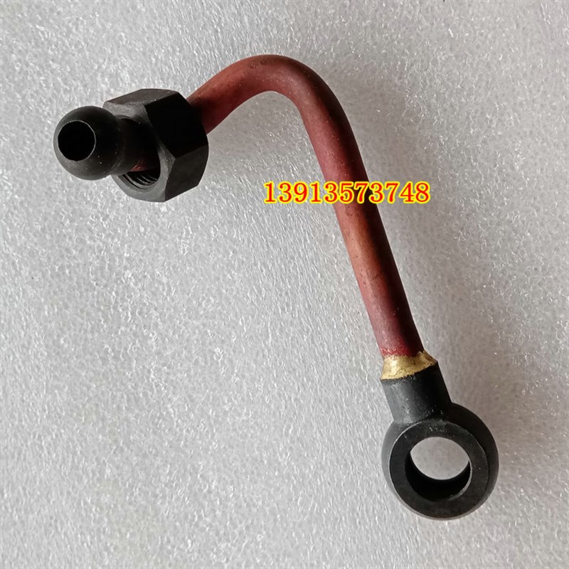 压路机分动箱回油管上柴6114发动机齿轮箱油底壳连接铜管 弯管