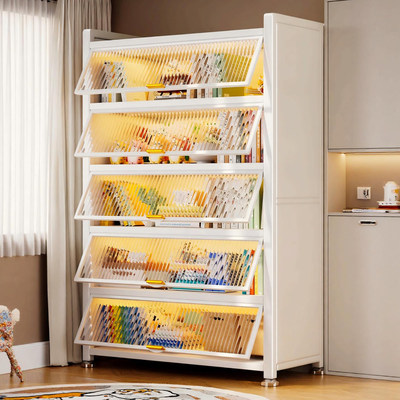 钢制书柜带门儿童书架客