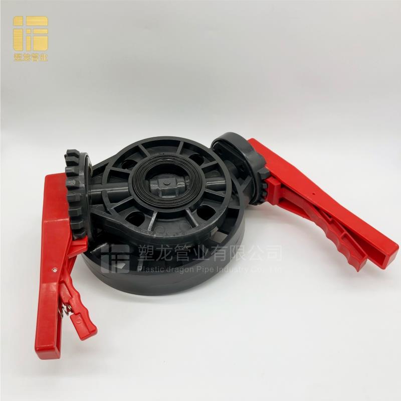 PVC蝶阀DN50 65 80 100 63 75 90 110 160 200管道阀门开关法兰闸