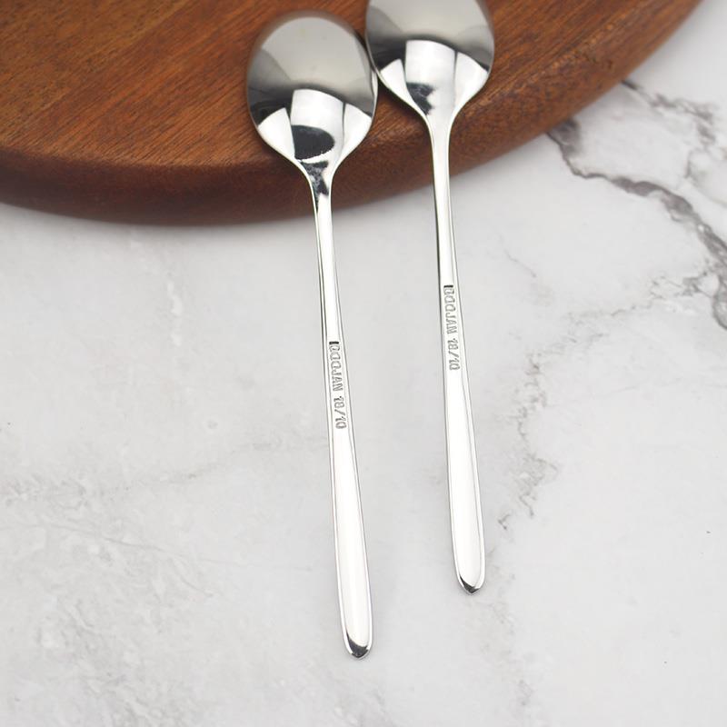 板娘力荐初芬兰灵秀天*板咖啡勺 18/10不锈钢小直柄搅拌勺盐勺