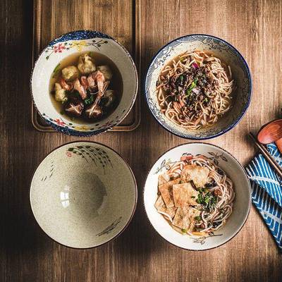 碗家用吃面条碗专用大碗拉面碗汤碗饭碗陶瓷面碗盘子日式个人餐具