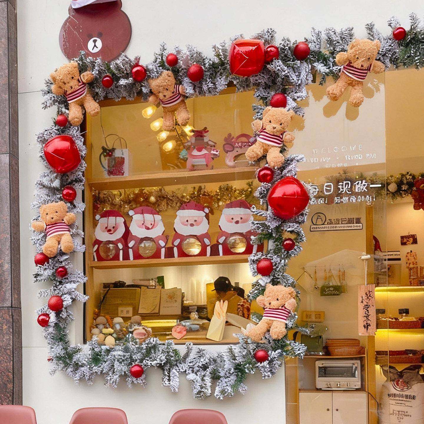 植绒藤条diy圣诞节装饰门头布置套餐店铺橱窗氛围感场景节日装扮,节庆用品/礼品,节日装扮用品,淘宝优惠券,粉丝福利购,淘宝优惠卷