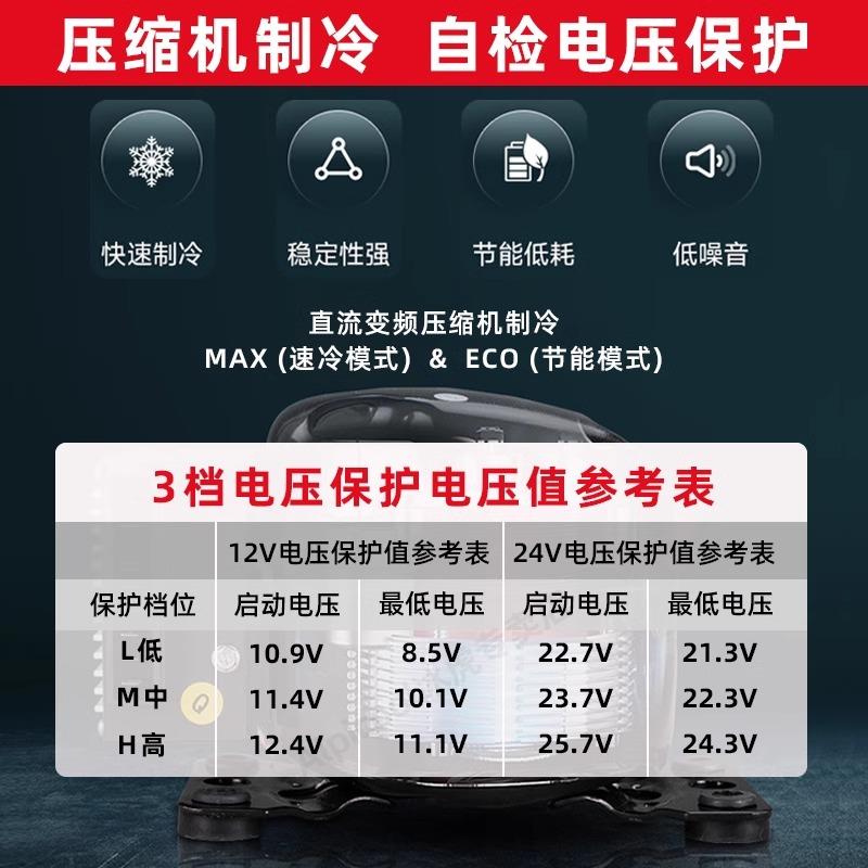 冰虎车载冰箱12v24v通用车家两用冷冻冷藏汽车大货车专用冰箱