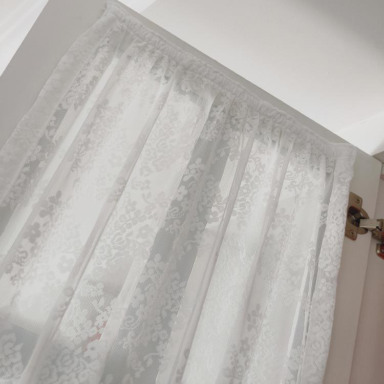 法式玻璃门绷纱帘柜门帘遮丑遮挡窗纱免打孔魔术贴粘贴书柜窗帘