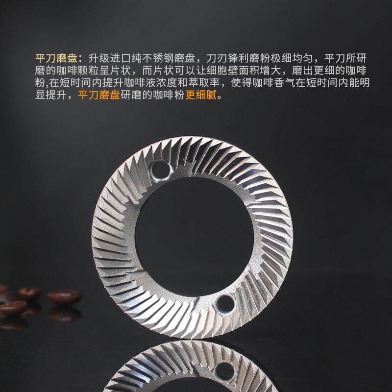 小飞鹰电动磨豆机平刀磨盘60mm磨盘小飞马研磨机不锈钢刀盘配件