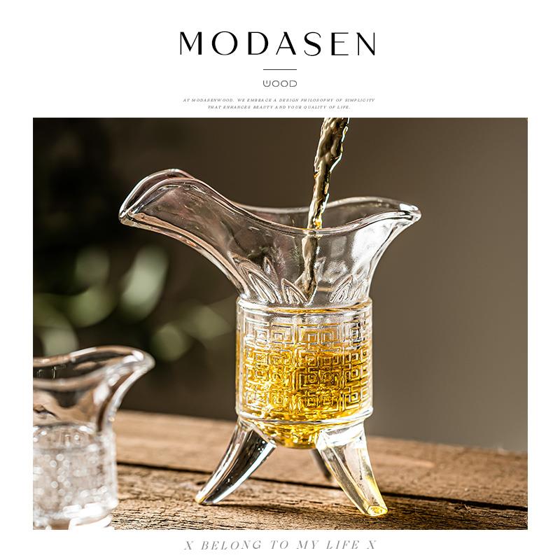MODASEN丨帝王 TJSV设计感仿古玻璃白酒杯烈酒杯清酒杯分酒器套装
