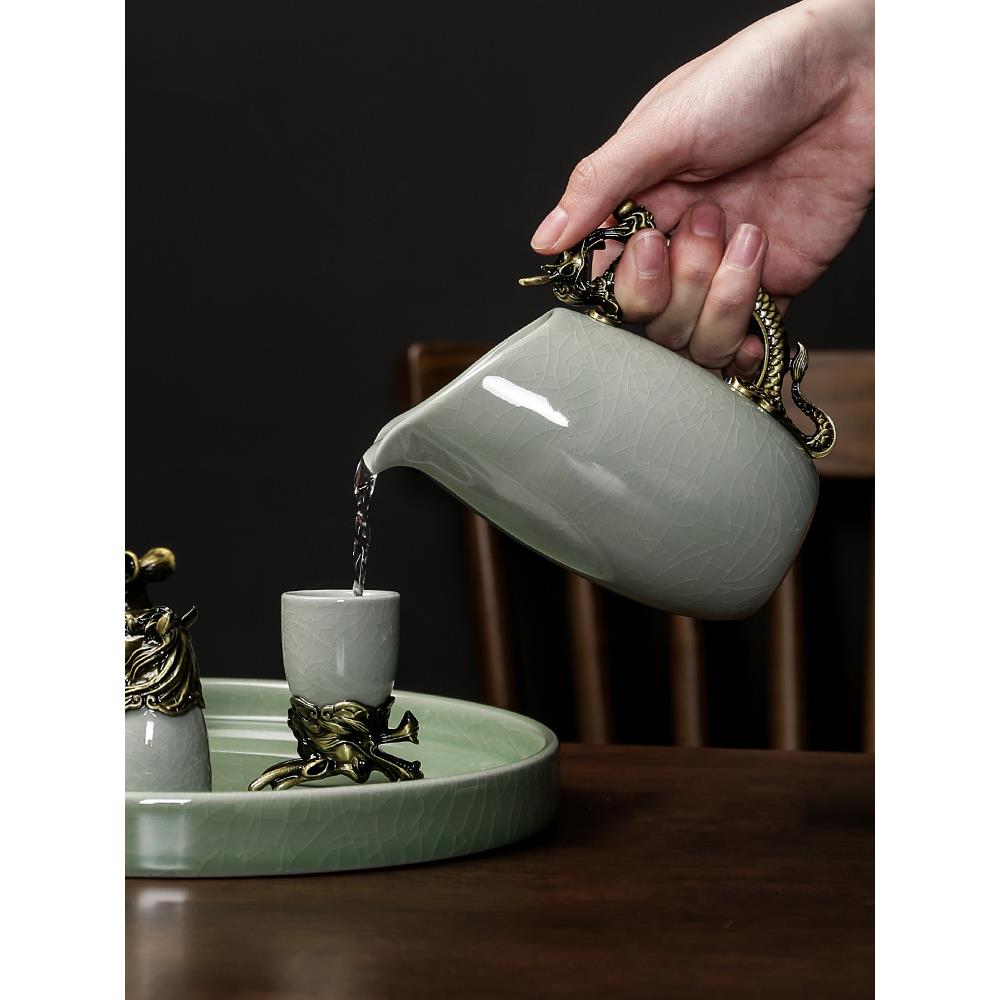 陶瓷白葡萄酒杯葡萄酒分配器十二生肖酒杯葡萄酒套装礼盒套装高端