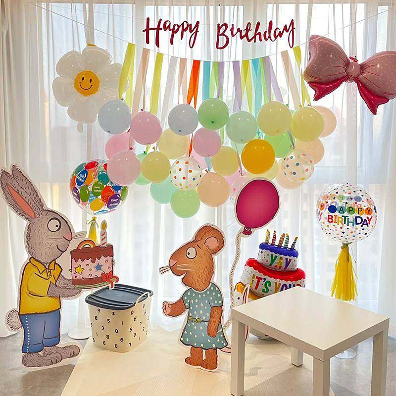 小红书波西与皮普kt板生日气球装饰场景布置周岁派对拍照背景装扮,节庆用品/礼品,装扮布置套餐,淘宝优惠券,粉丝福利购,淘宝优惠卷