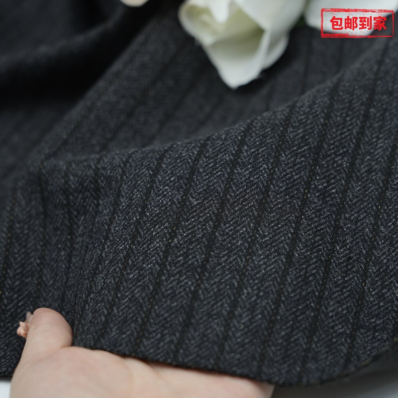 毛呢加绒复合澳丽绒布料春夏保暖新款加厚裤风衣外套服装面料