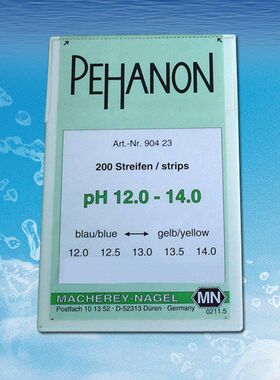pH测试条检验试纸12-14ph200条/盒ph试纸德国MN PEHANON90423