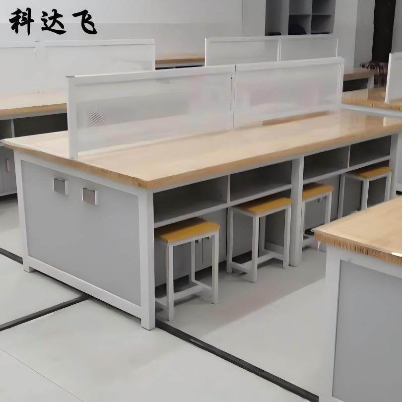 中小学实验室综合实践桌木工工作台操作台实木面带网架学生实验桌