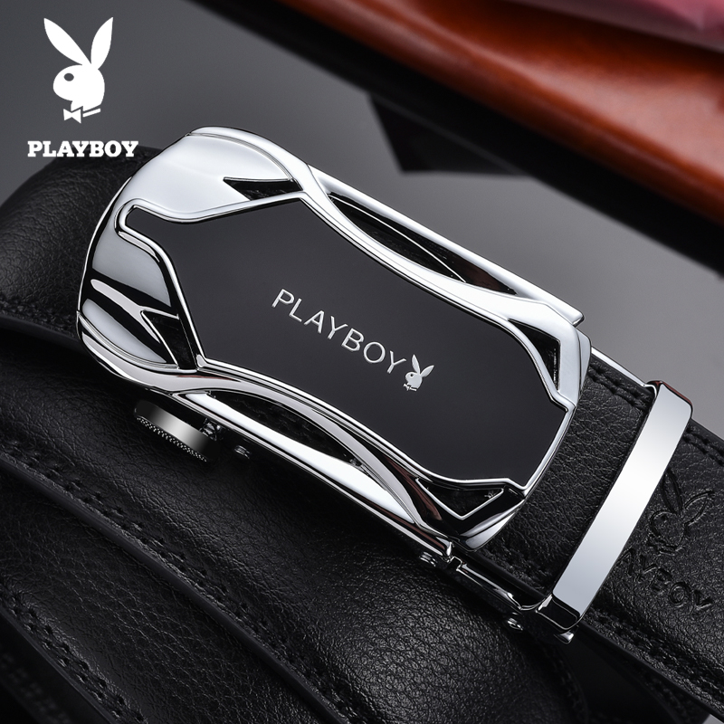 花花公子皮带男款真皮自动扣牛皮腰带2025新款男士商务裤腰带正品