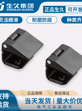 生久柜锁CL202-1铰链HL044动力柜配电箱转动合页基业箱黑色暗铰链