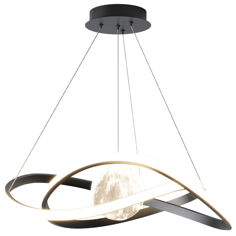 意式极简现代简约创意月球星球主卧房间卧室主灯饭厅餐桌餐厅吊灯