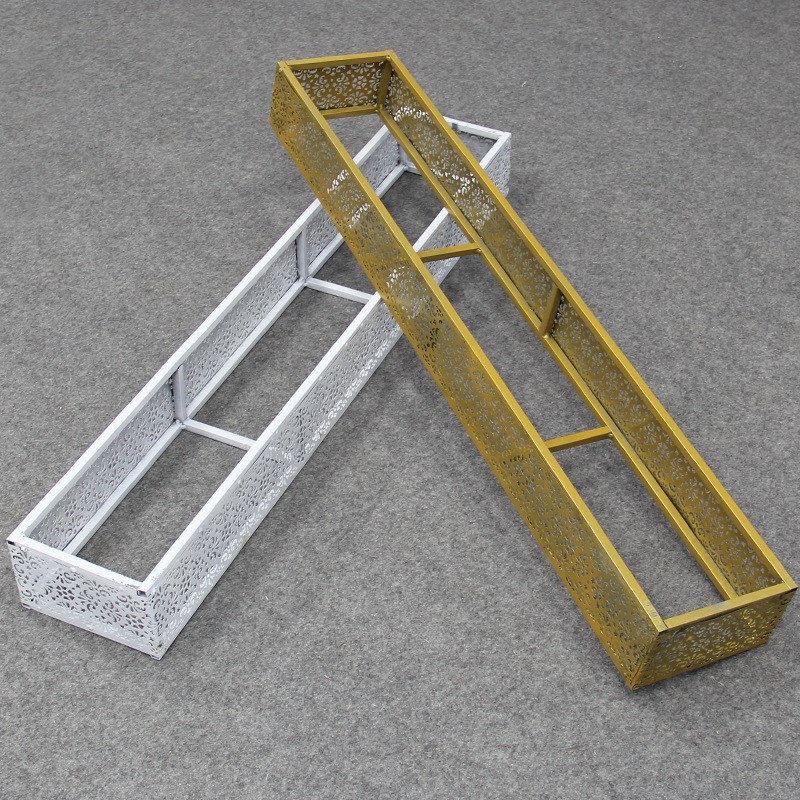 婚庆道具铁艺网格花槽婚礼t台路引插花架子绢花装饰仿真花排花