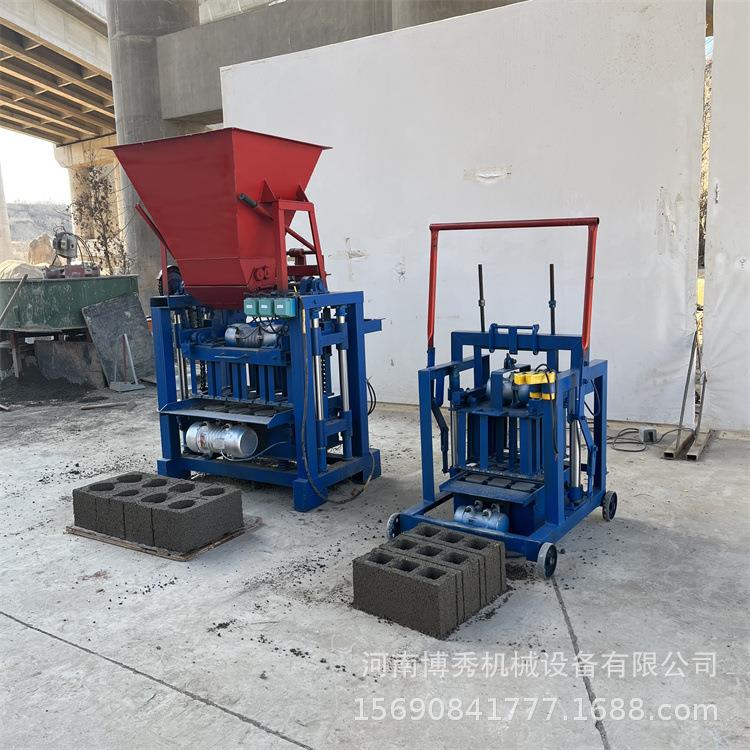 直拉式小型移动砖机家用水泥制砖机面包空心砖设备能换模具