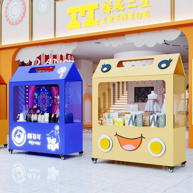 户外卤菜熟食摆摊车商场用超市促销车夜市花车酒店活动展会摊位架