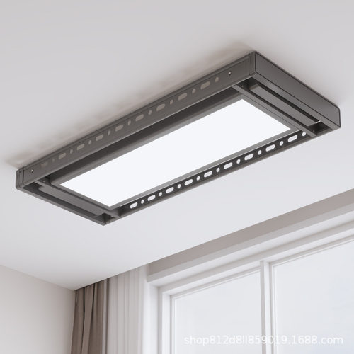 超薄电动晾衣架家用智能升降式晾衣杆阳台双杆灯式吊顶晾衣机