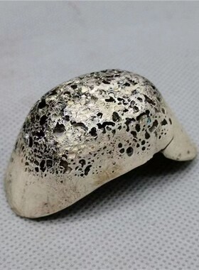 古玩收藏仿古清朝乾隆银元宝咸丰老银锭白铜实心客厅摆件