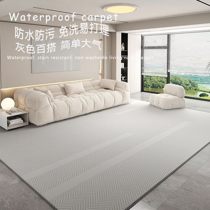 现代简约地毯客厅2024新款免洗可擦高级感轻奢茶几毯家用抽象地垫