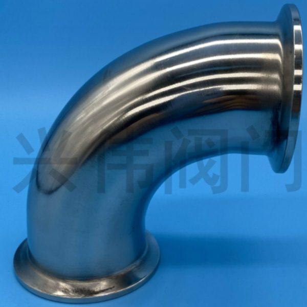 304不锈钢快装弯头卫生级卡箍卡盘式快速连接管子90度弯管接头51