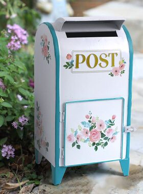 森得源夏季新款欧式站立式信箱桌面摆件家居饰品收纳盒花园杂货箱