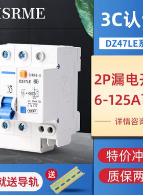 漏电开关DZ47LE2P63A空气开关带漏电保护器空开断路器C45