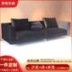 组合四人整装 布艺现代简约黑色沙发多色可选 经济型民宿客厅时尚