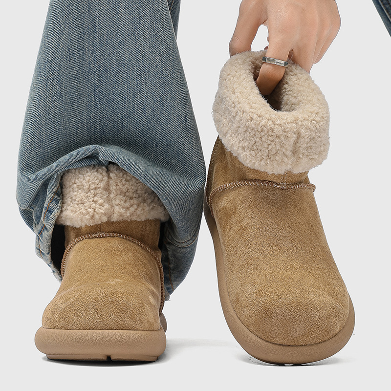 冬季保暖加绒加厚雪地靴东北户外