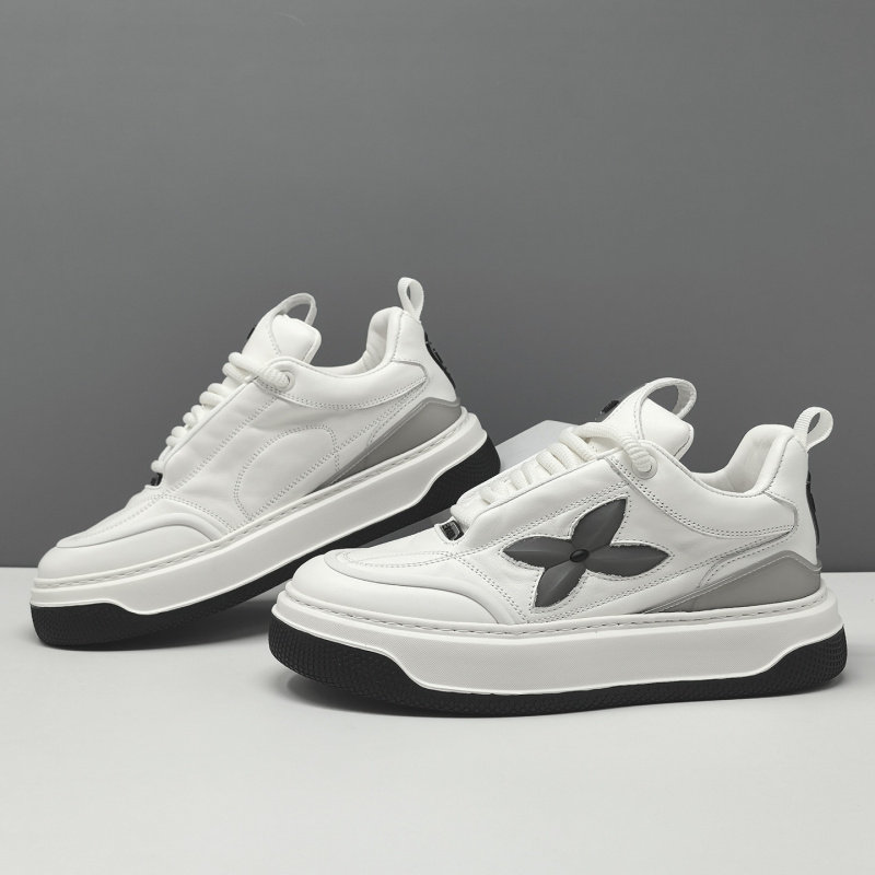 高端男生厚底透气运动板鞋男款潮鞋棉鞋潮鞋单鞋松糕鞋单带