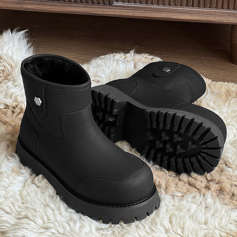 切尔西雪地靴情侣款冬季加绒棉鞋